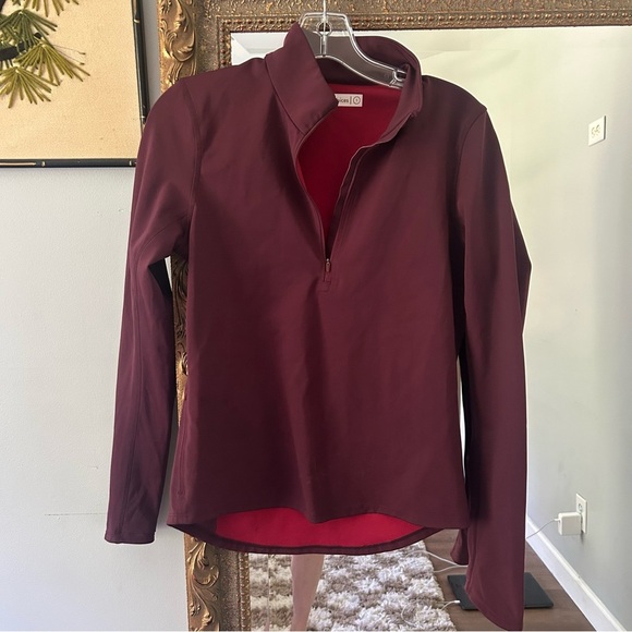 Outdoor Voices Maroon Pullover Quarter Zip - Picture 1 of 5